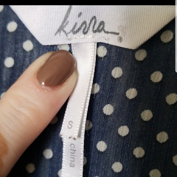 Kirra Office Romantic Retro polka dot top size small - Picture 3 of 9